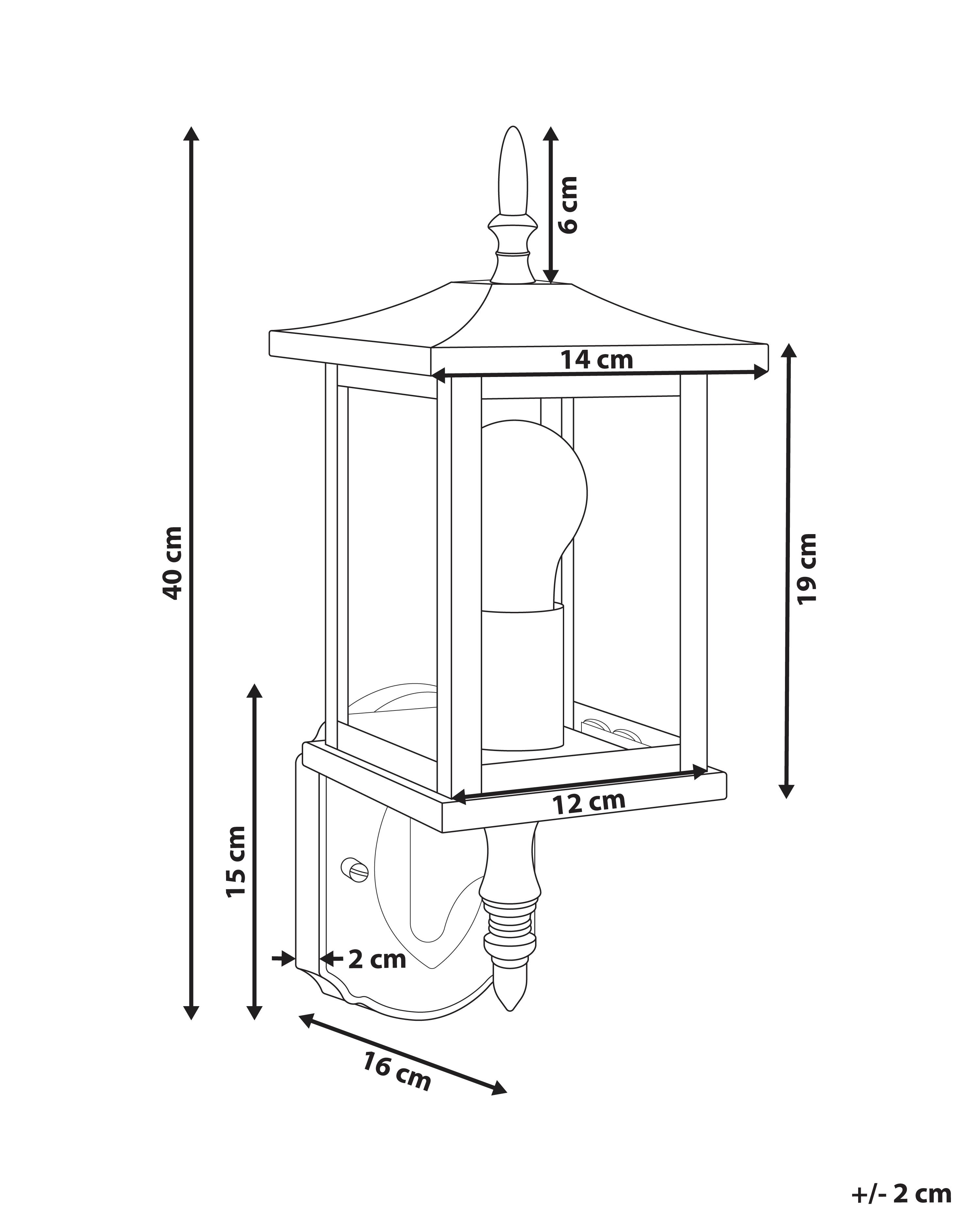 Buiten wandlamp ANDAM Zwart