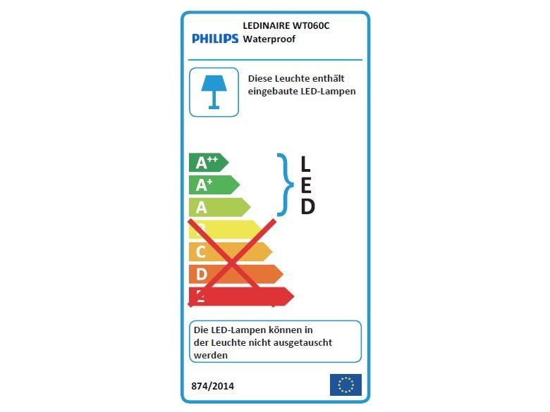 Philips Professional Feuchtraumleuchte Ledinaire 840 PSU L1 Feuchtraumleuchte