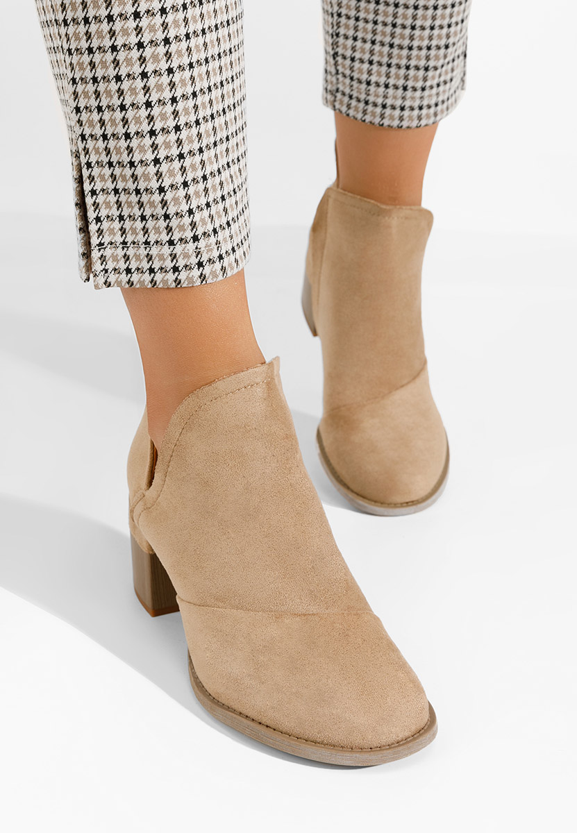 Bottines à gros talon kaki Nivana