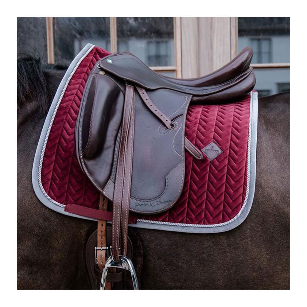 Kentucky VELVET CONTRAST - Tapis dressage bordeaux