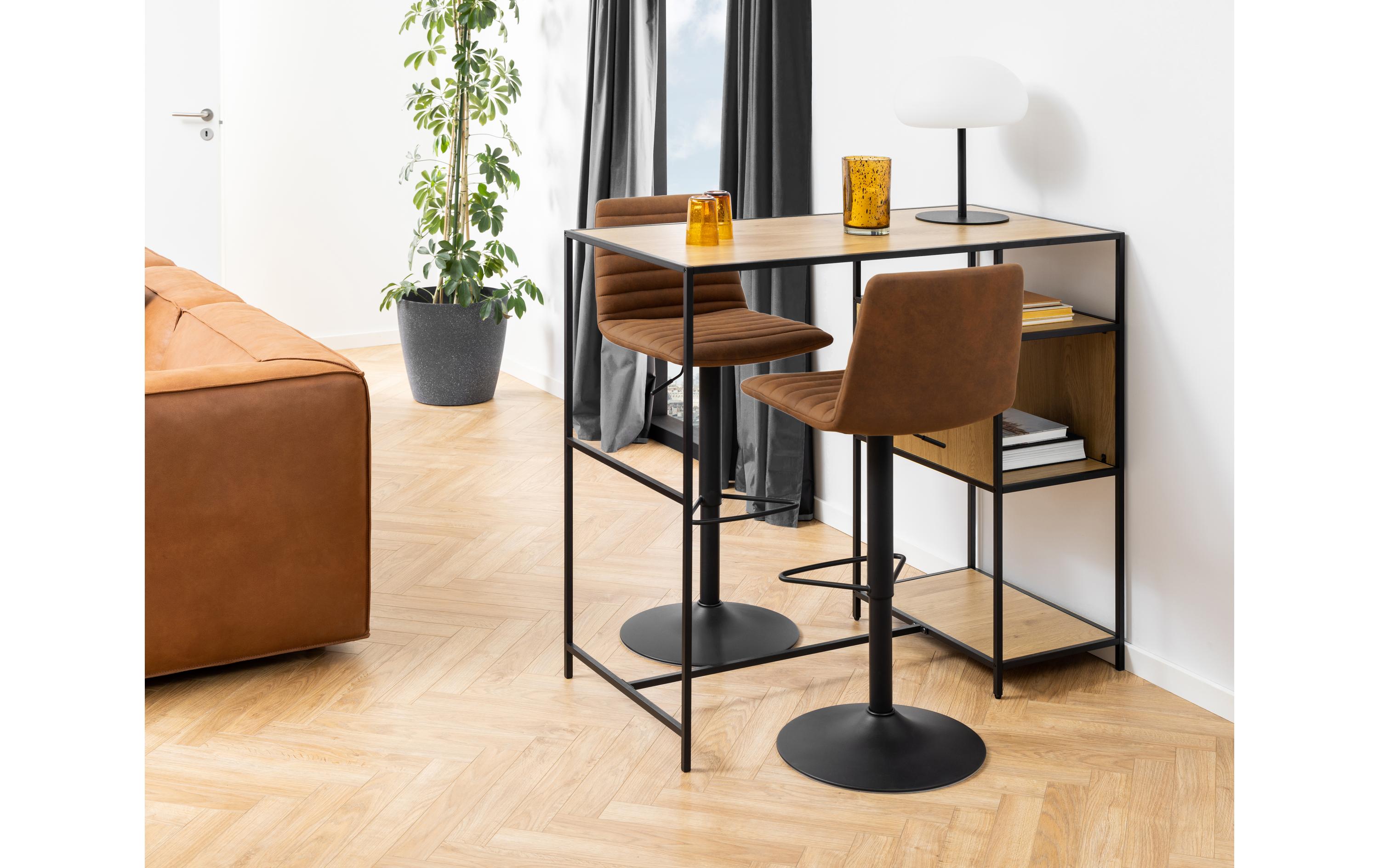 Barhocker Kimmy, 2 Stück, 50 x 110.5 cm, Camel<br>Barstühle mit geradlinigem Design