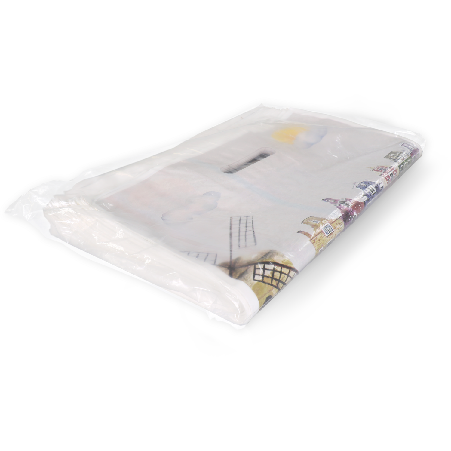 Tas, Tulp, Gerecycled LDPE, dKT, 38x45cm, bodemvouw 8cm, draagtas,