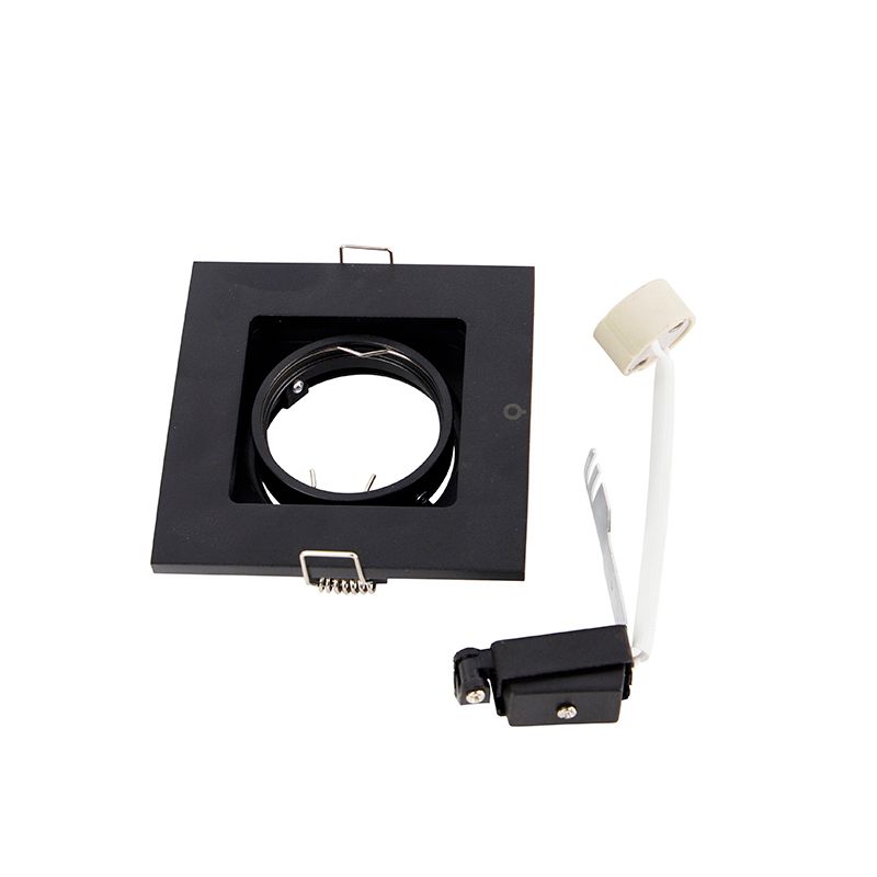 Set van 10 smart inbouwspots zwart incl. Wifi GU10 - Qure