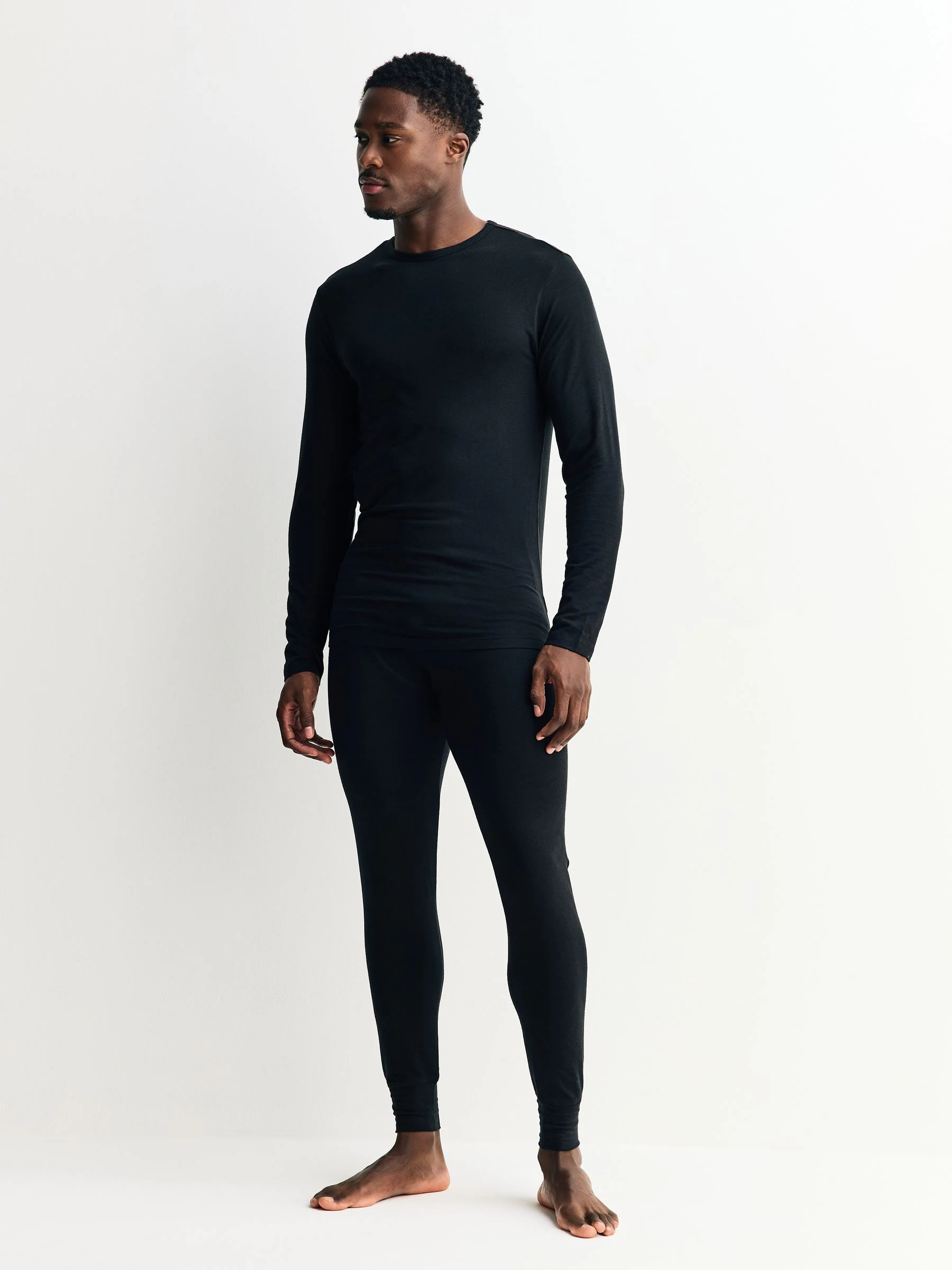 Zwart - Thermogen Long Sleeve Top and Leggings Set