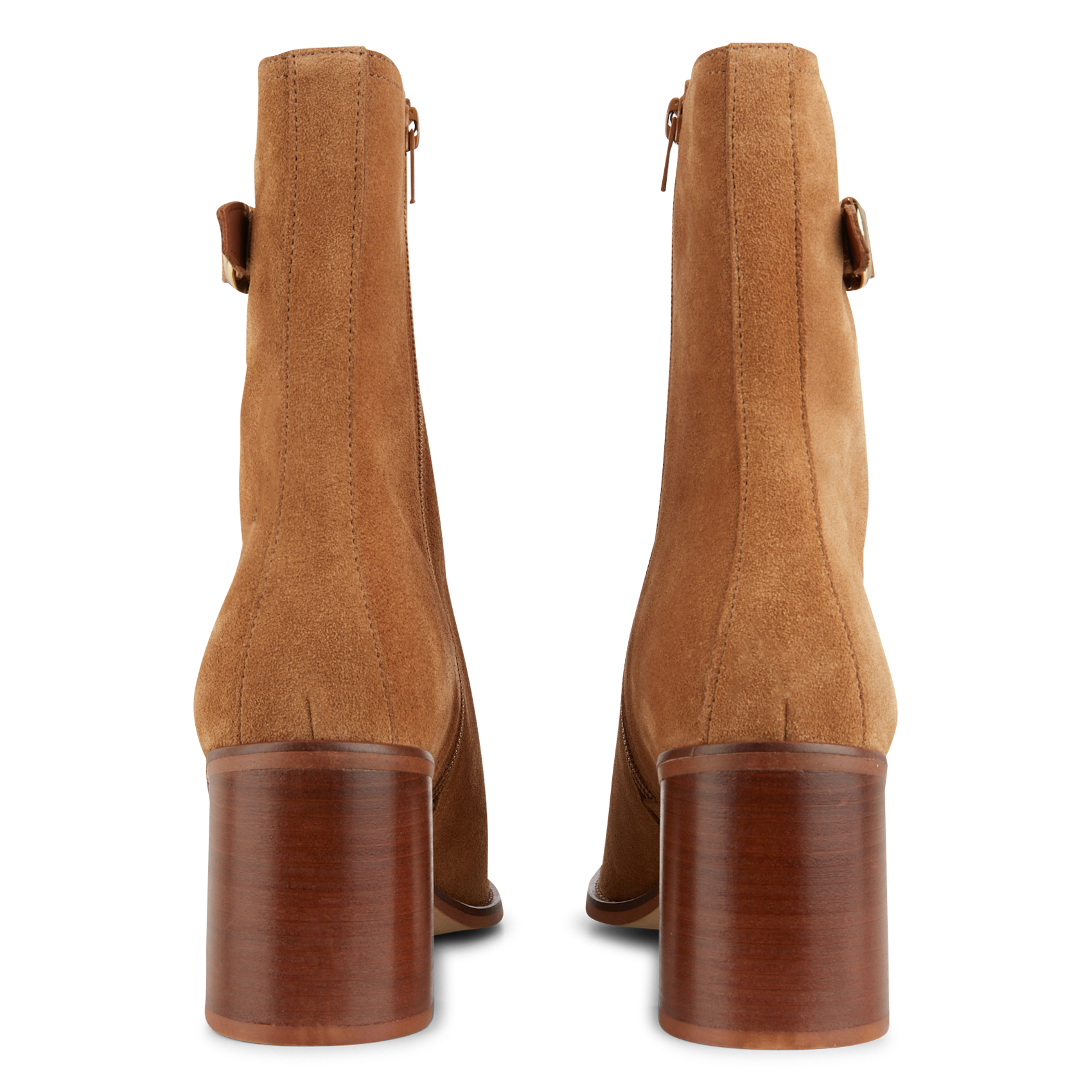 ROXANE - Bottines suède à brides en cuir | Beige