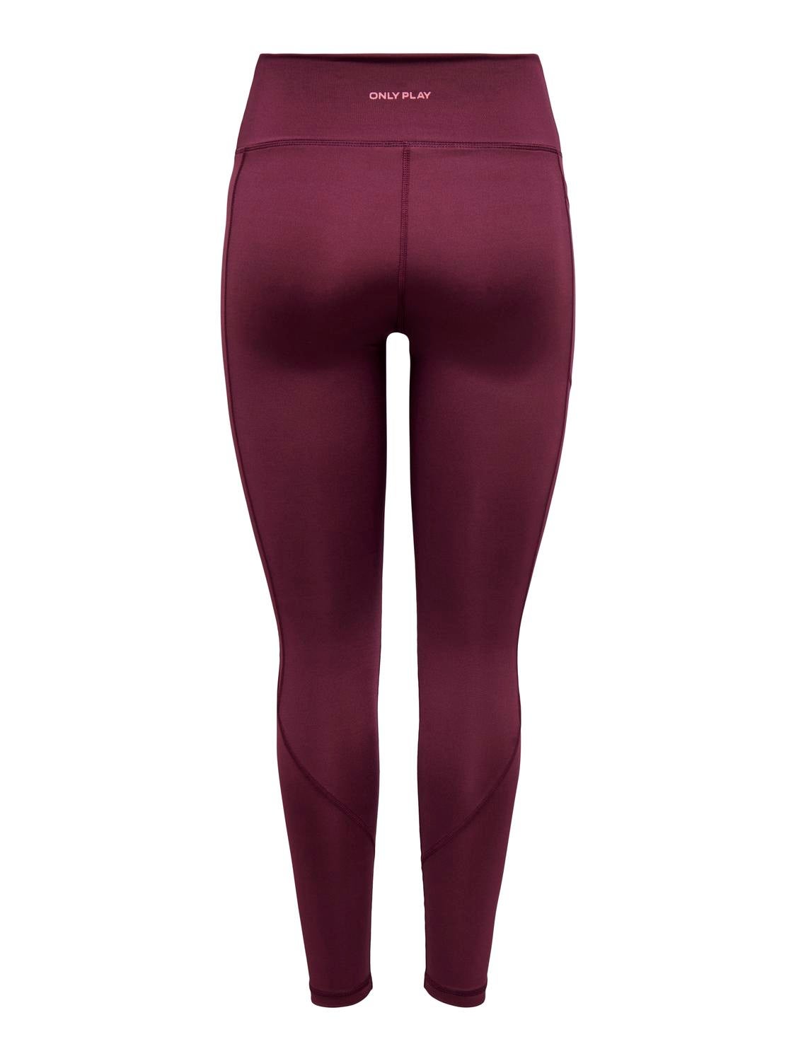 ONPJAM-SWEET-1 Hohe Taille Enger Schnitt Sportleggings Windsor Wine