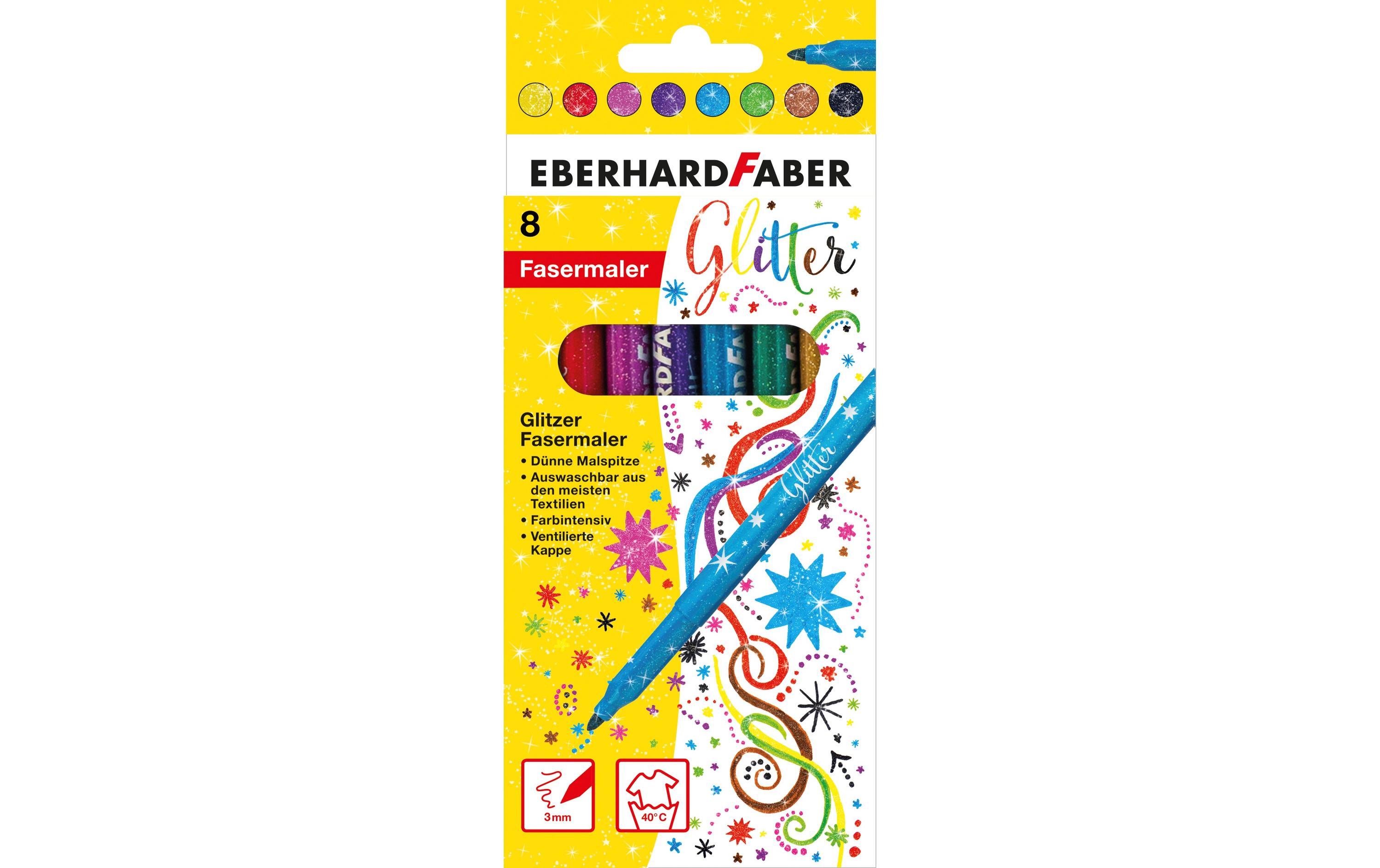 Filzstift Glitter, 8er KartonetuiFilzstifte für das Schreiben und Malen