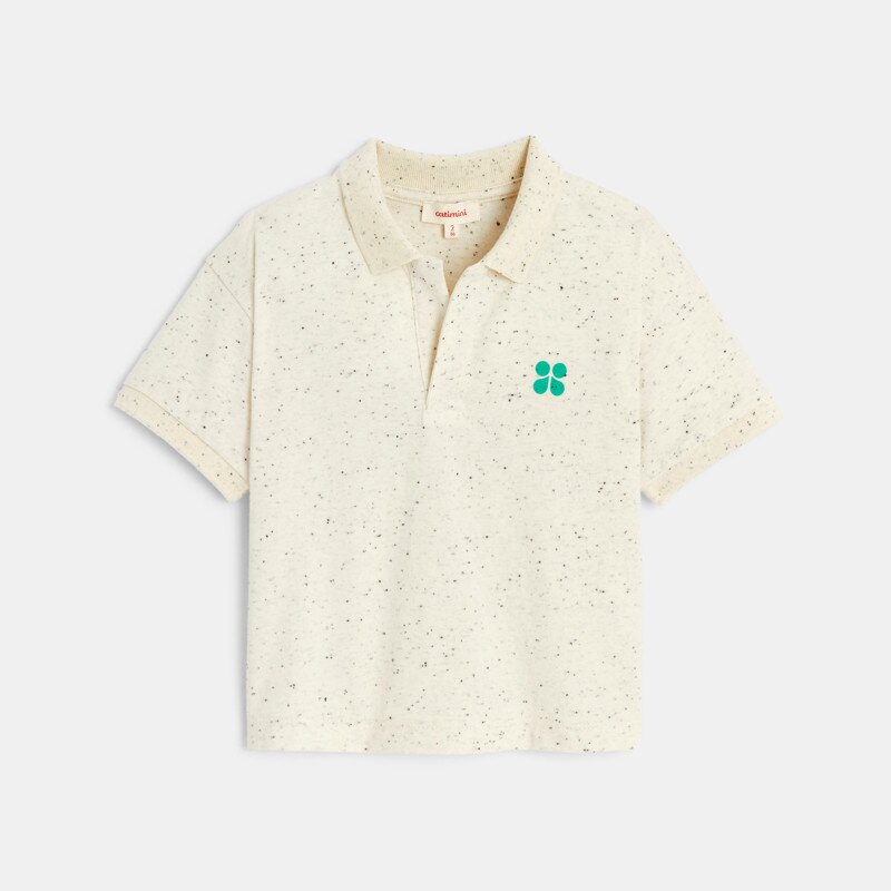 Polo bébé garçon beige grisé tropical bébé garçon Catimini Beige