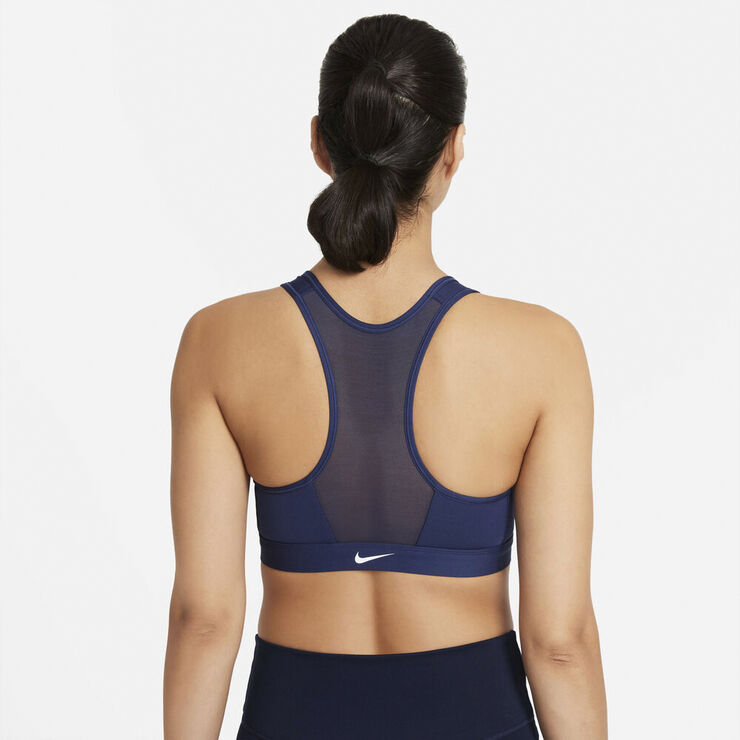 Nike Dri Fit Swoosh Medium Support Sports Bh Blå