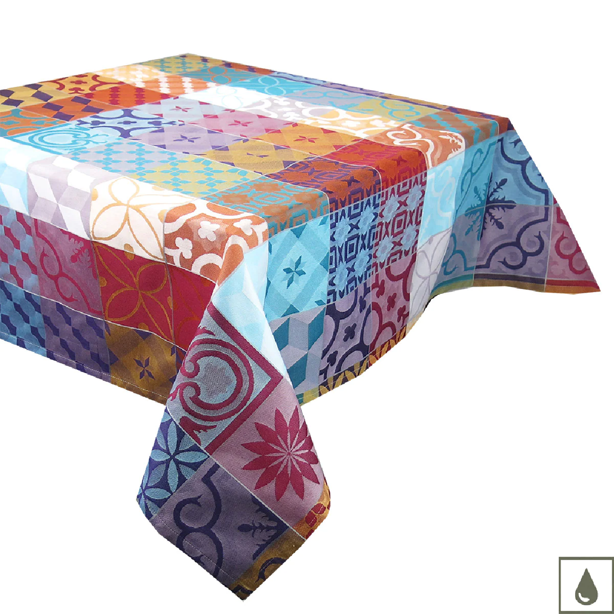 Nappe pur coton multicolore 89x89 Garnier Thiebaut