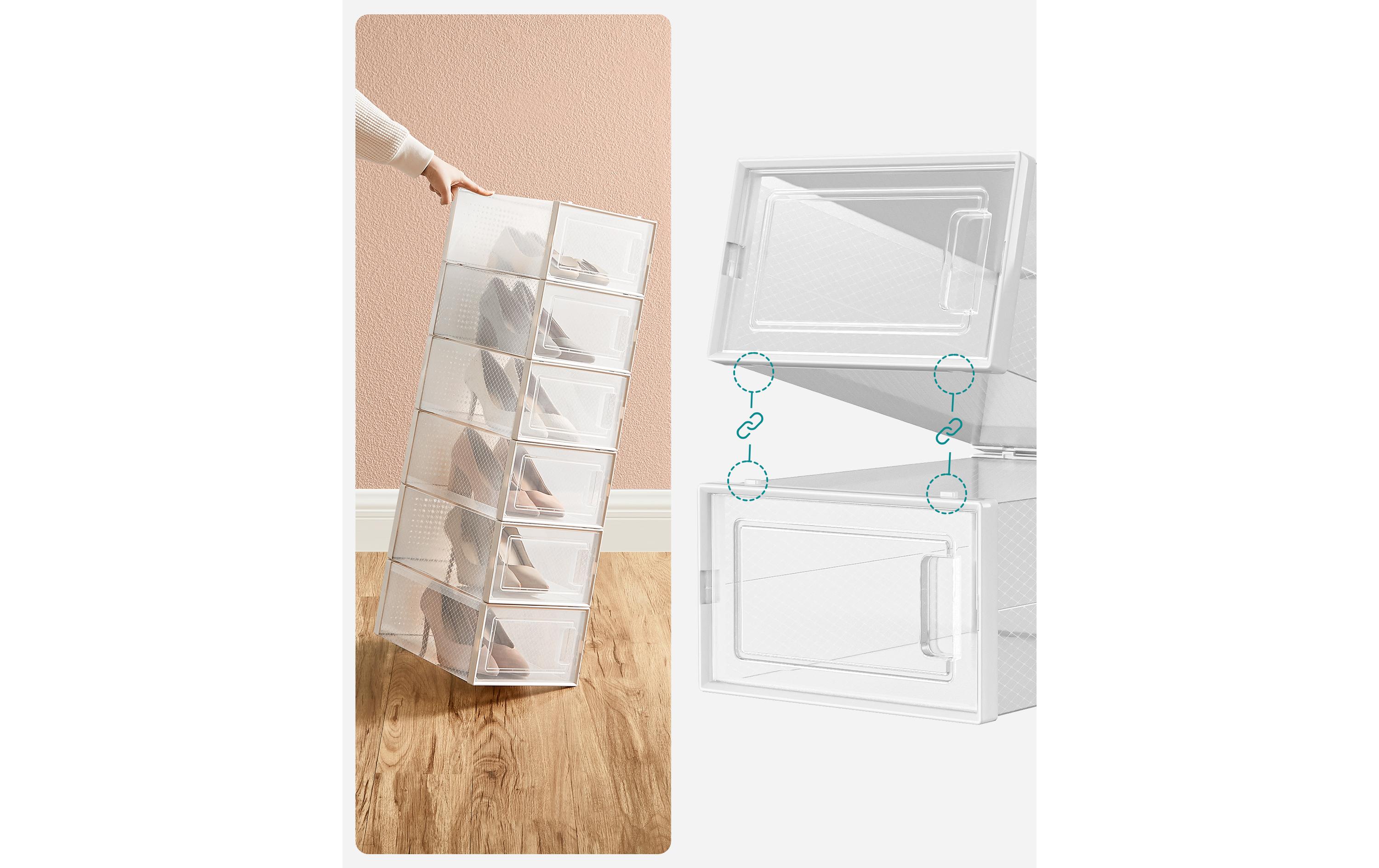 Schuhorganizer 12 Stück, 33.3 x 14 cm, TransparentSchuhboxen