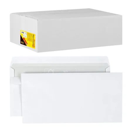 Idena Briefumschläge ohne Fenster, 75g/m², DIN lang, 1000 Stück