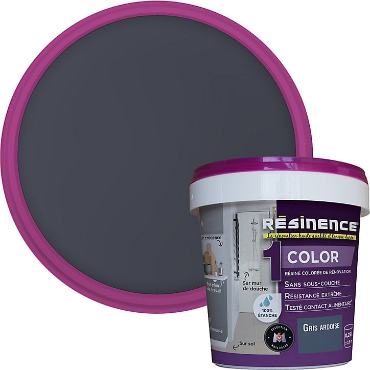 Résine multisupports Résinence Color ardoise satin 250ml