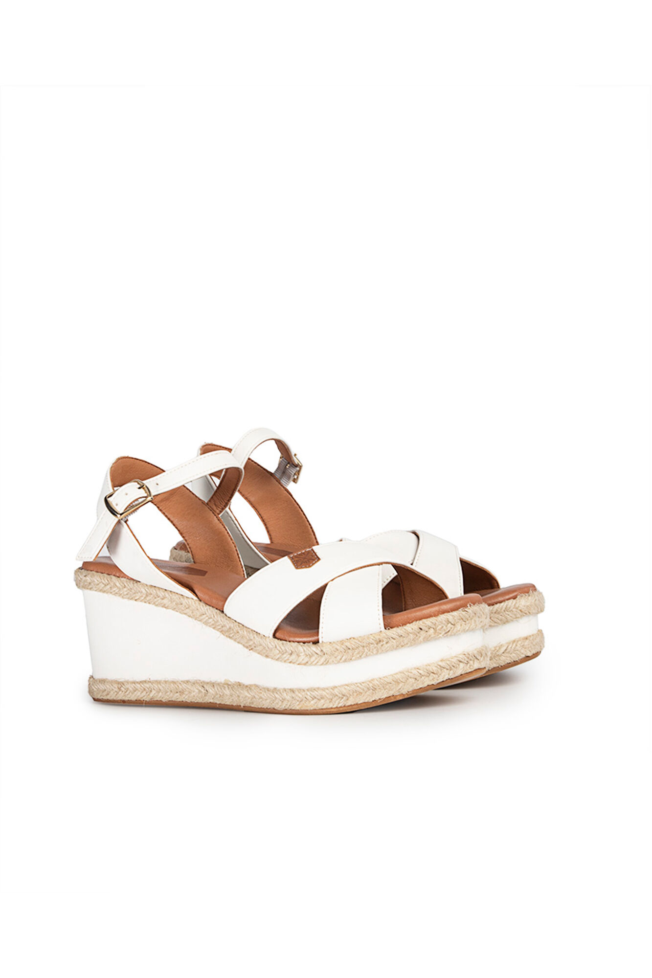 Benijo Manchester wedges totalmente brancos - Branco