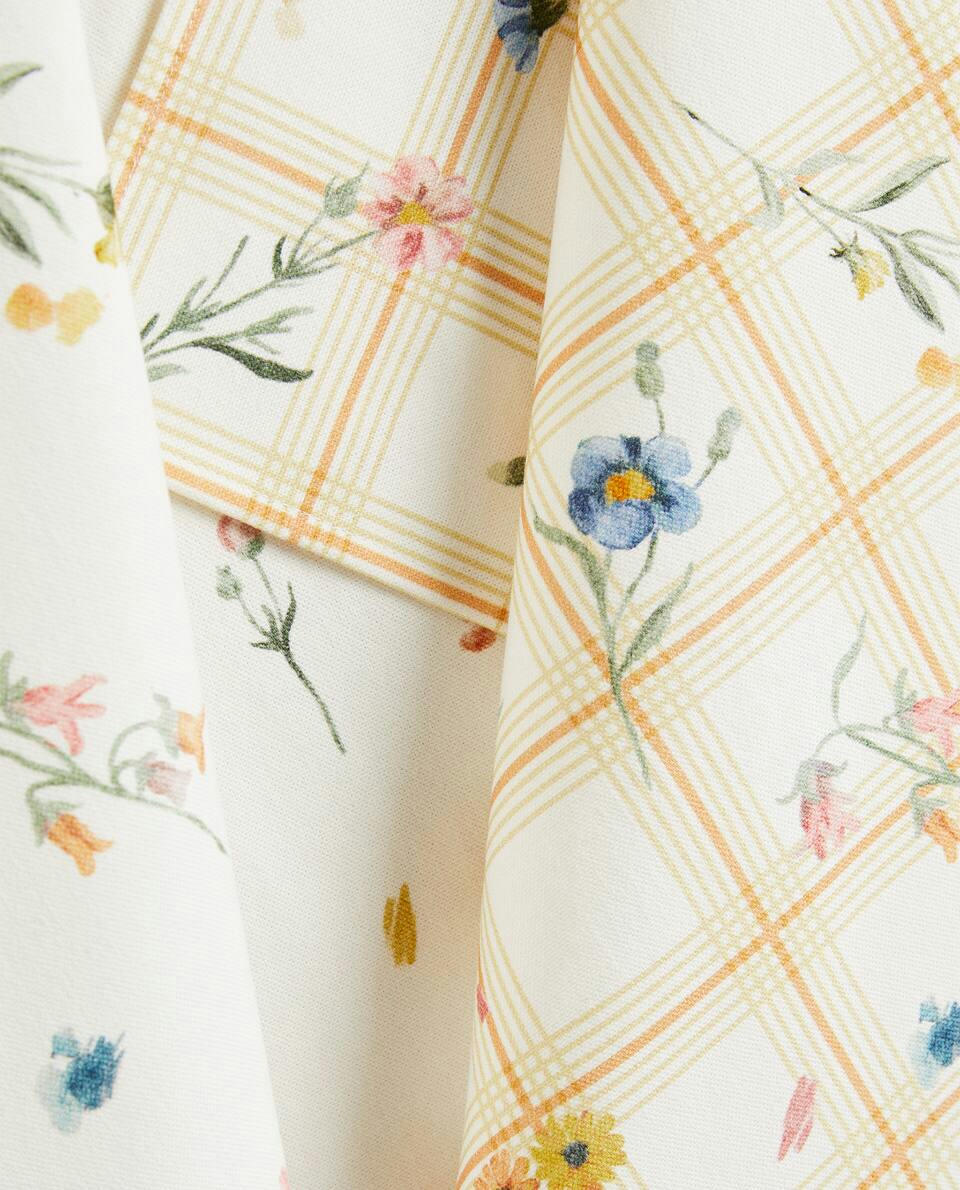 Pano de prato de algodão com estampa floral (pacote com 2)
