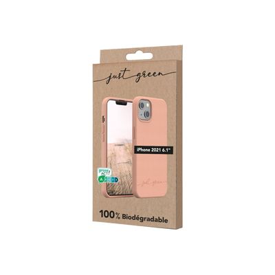 Just Green - coque de protection pour Iphone 13 - corail