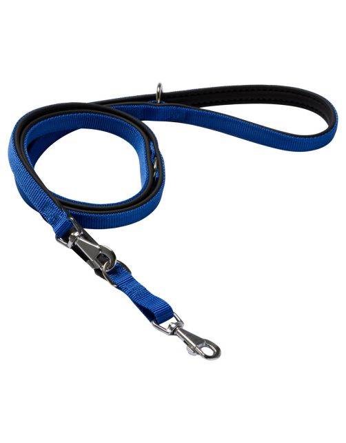Adori Traininglijn Nylon Soft Blauw&Zwart - Hondenriem