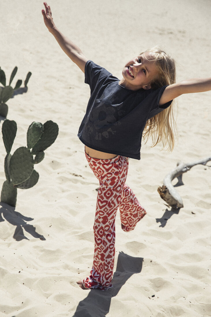 AMMEHOELA rode ammehoela flared broek am.liv.33