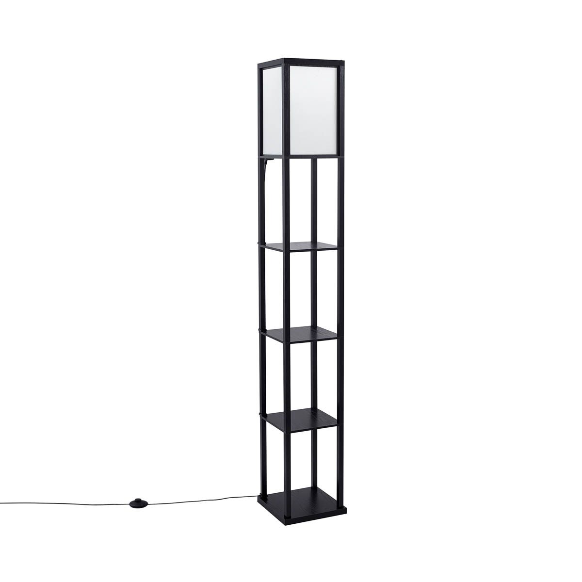 Design vloerlamp zwart met wit incl. LED - Nea