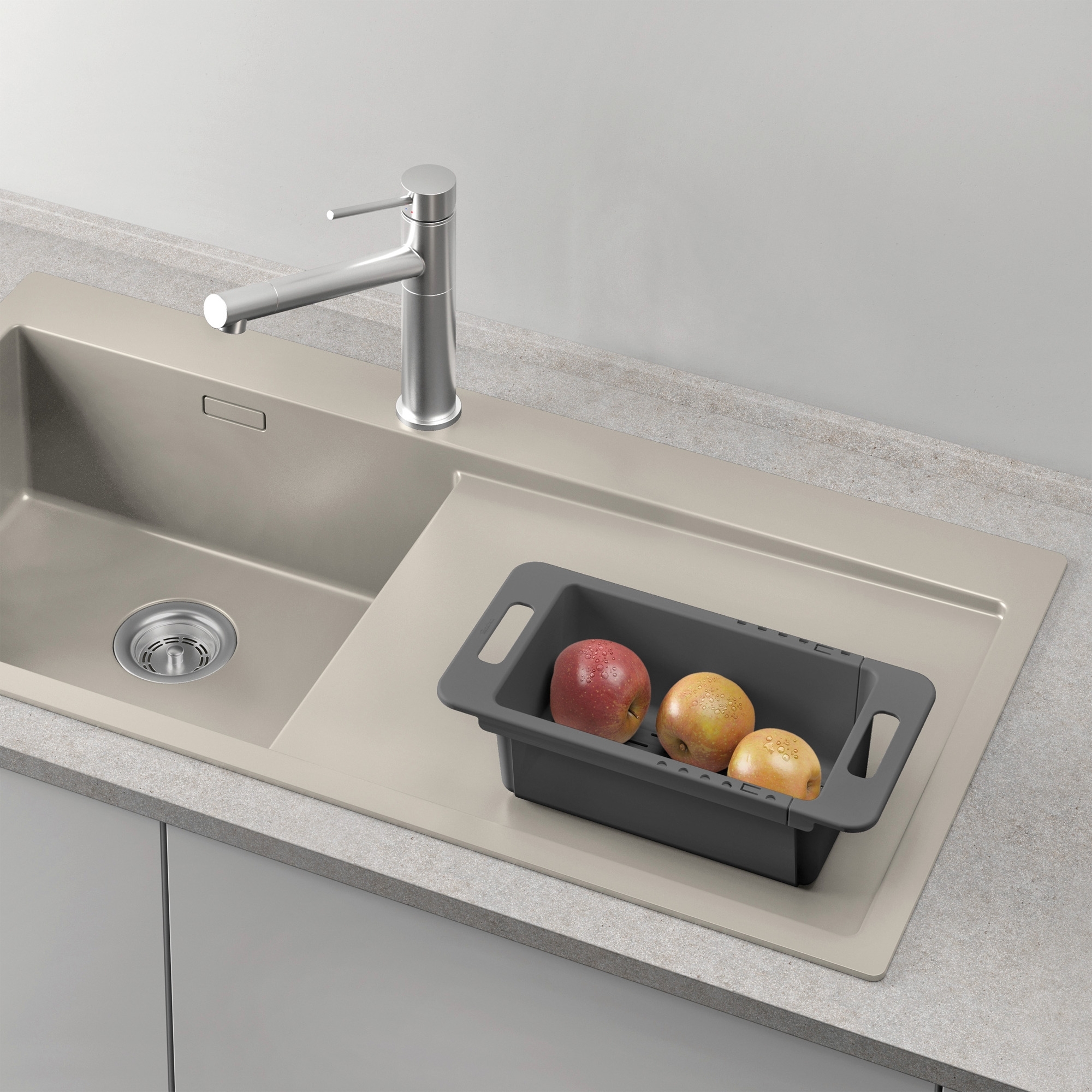 Metaltex Drain-Flex Abtropfkorb / Spülkorb ausziehbar 35 bis 52 cm