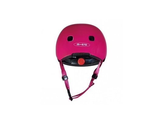 MICRO - Vélo enfant Casque velo et trottinette framboise brillant boucle magneti...