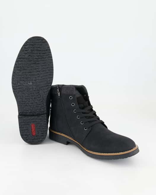Rieker 33640-01 Schnürstiefel in Schwarz