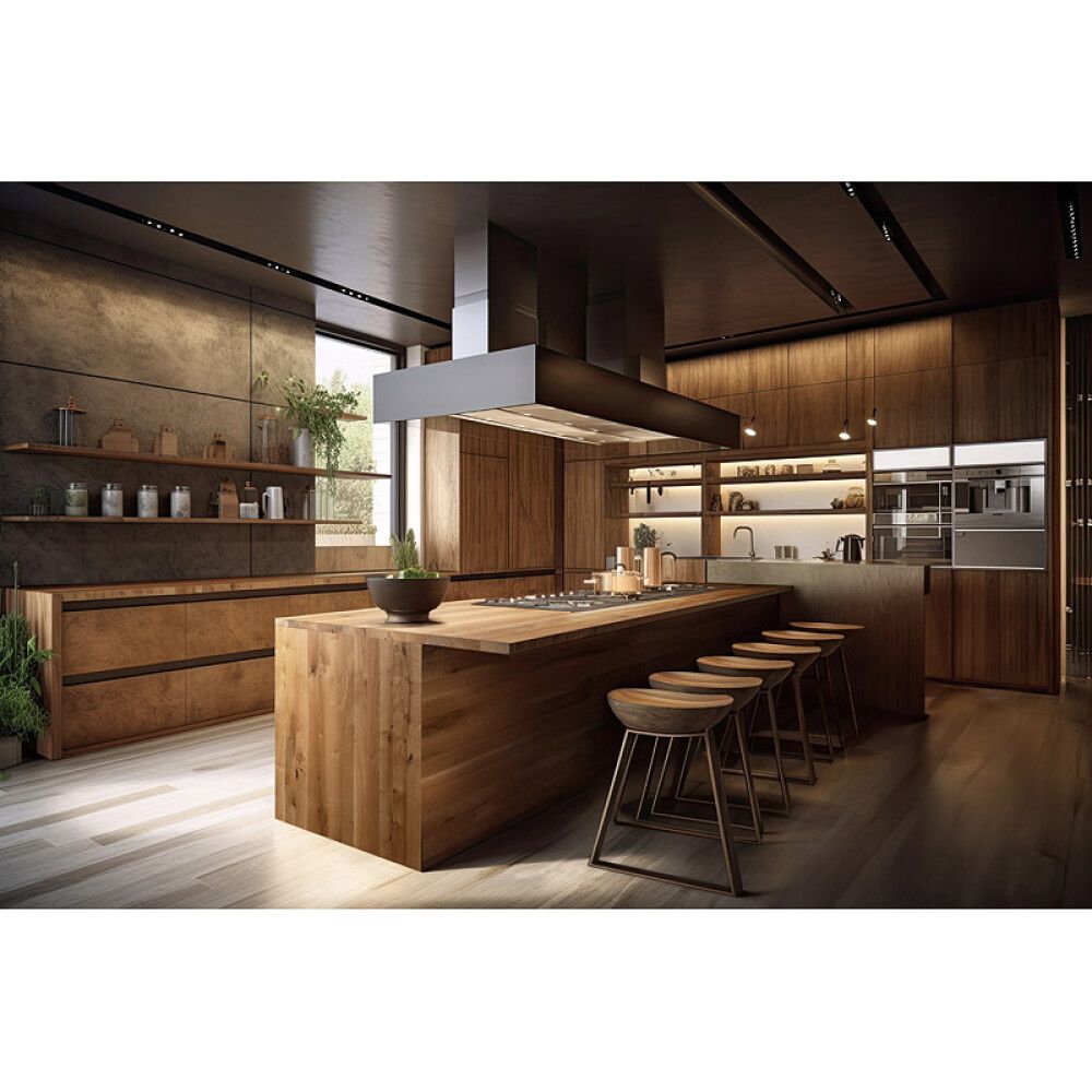 BENKEPLATE NQD SURFACES EIK RUSTIK WOODLAND BROWN 27X940X2400M