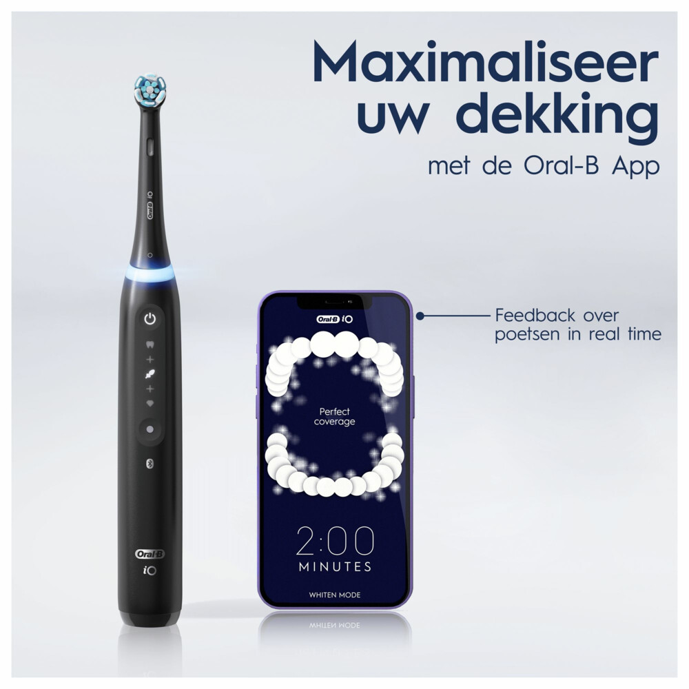 Oral-B Elektrische Tandenborstel iO 5 Duo Zwart & Wit2 stuks