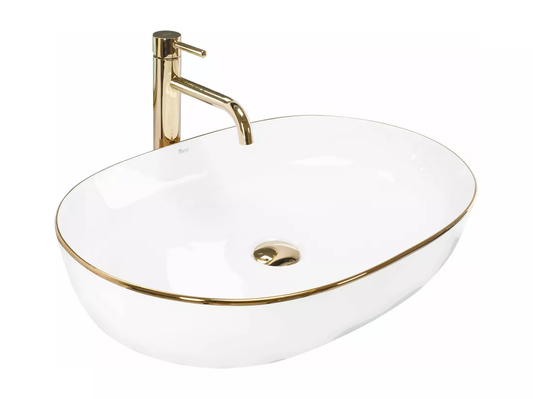 Vasque À Poser Rea Cleo 61 White Gold