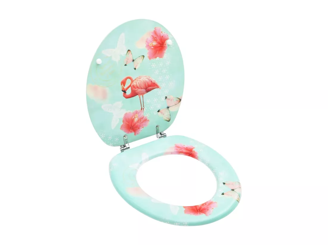 Siège de toilette abattant effet bois 42.5 x 35.8 x 5.3 cm 02_0002927