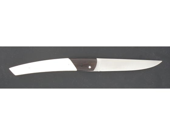 Le Thiers Pote - mitre avant en Ebène de Macassar - manche en os de Chameau Couteau Le Thiers par Locau