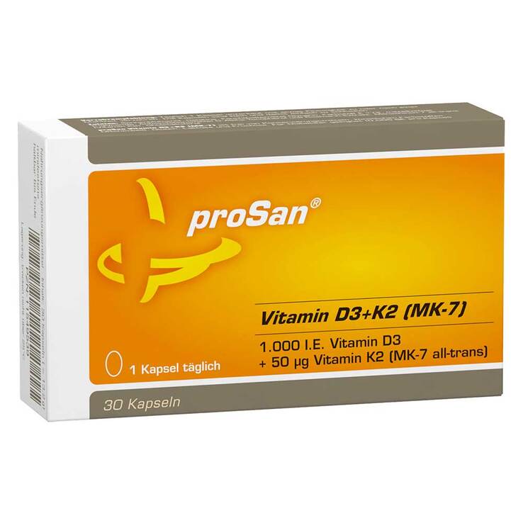 Prosan Vitamin D3 + K2 MK-7 Kapseln, 30 St