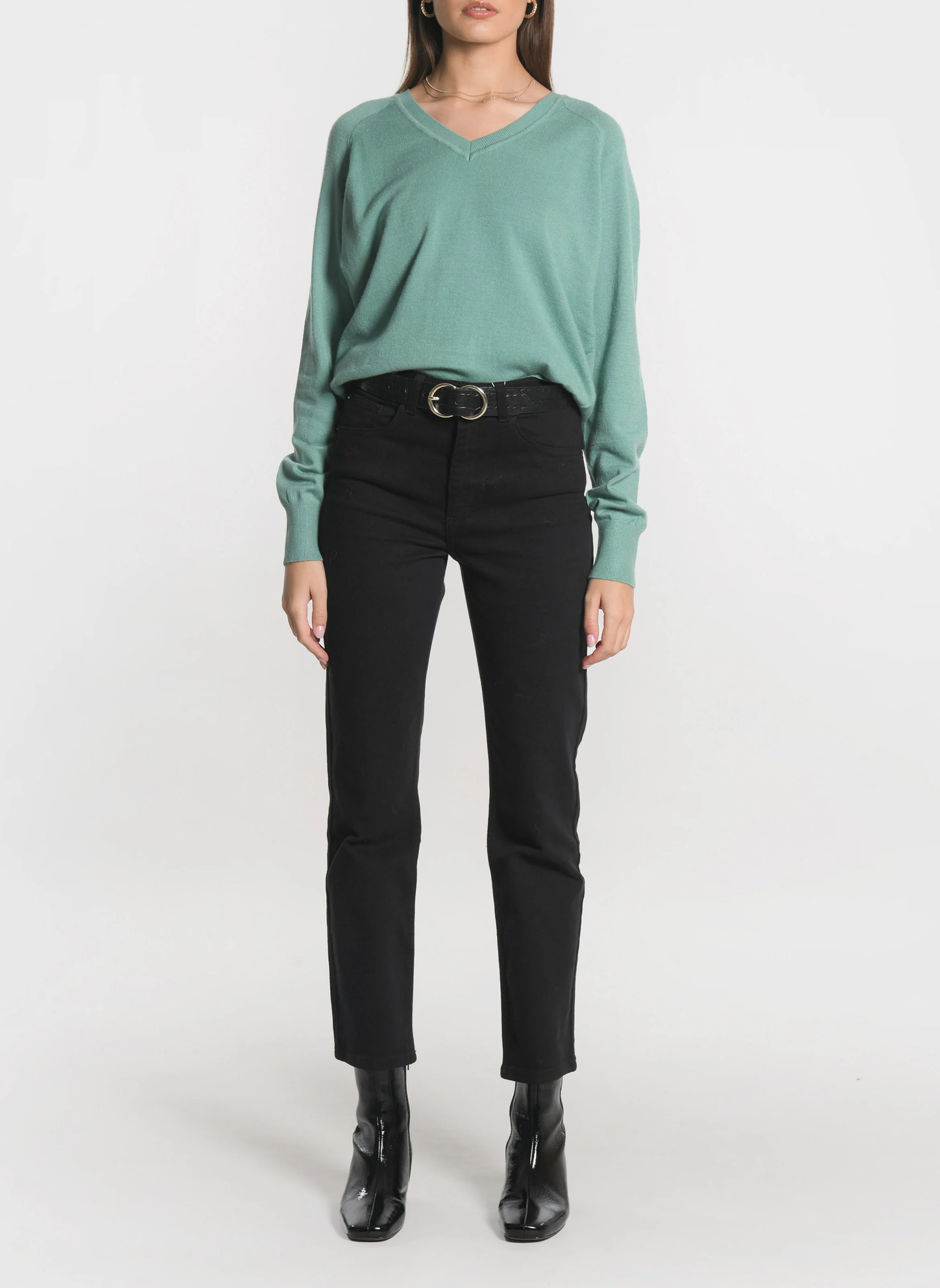 NOLWENN - Pull ample en maille | Vert