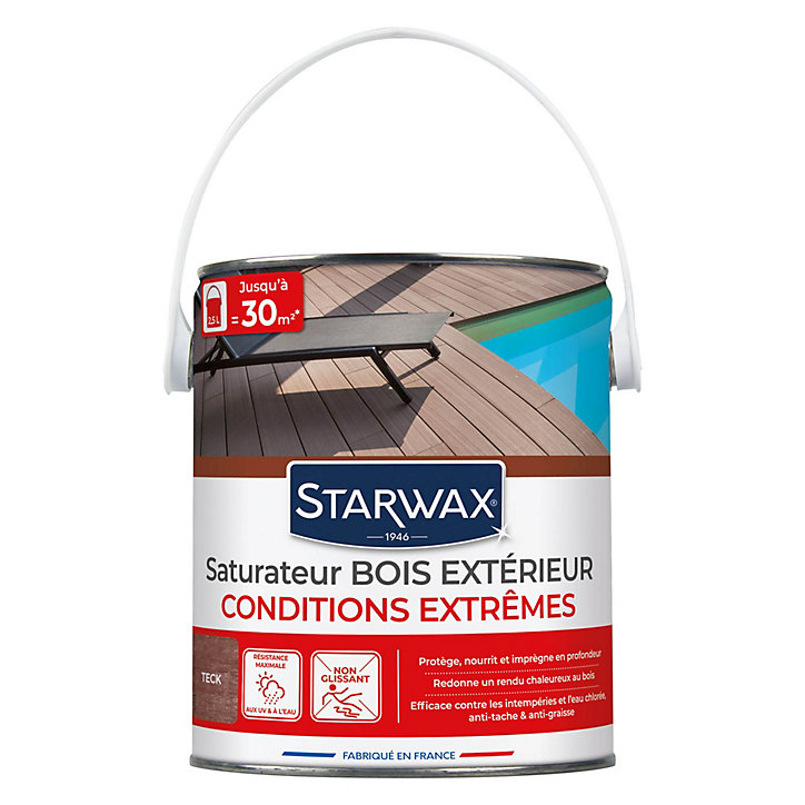 Saturateur extérieur haute protection couleur teck 2,5 L