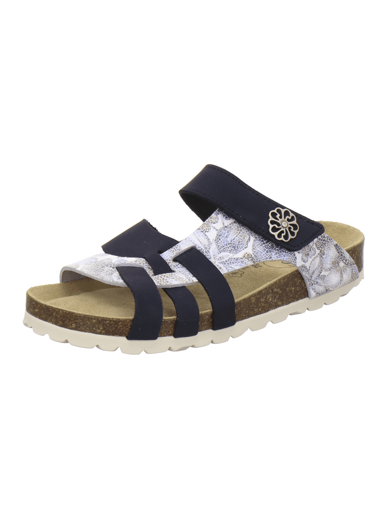 Pantoletten Damen Kralle navy