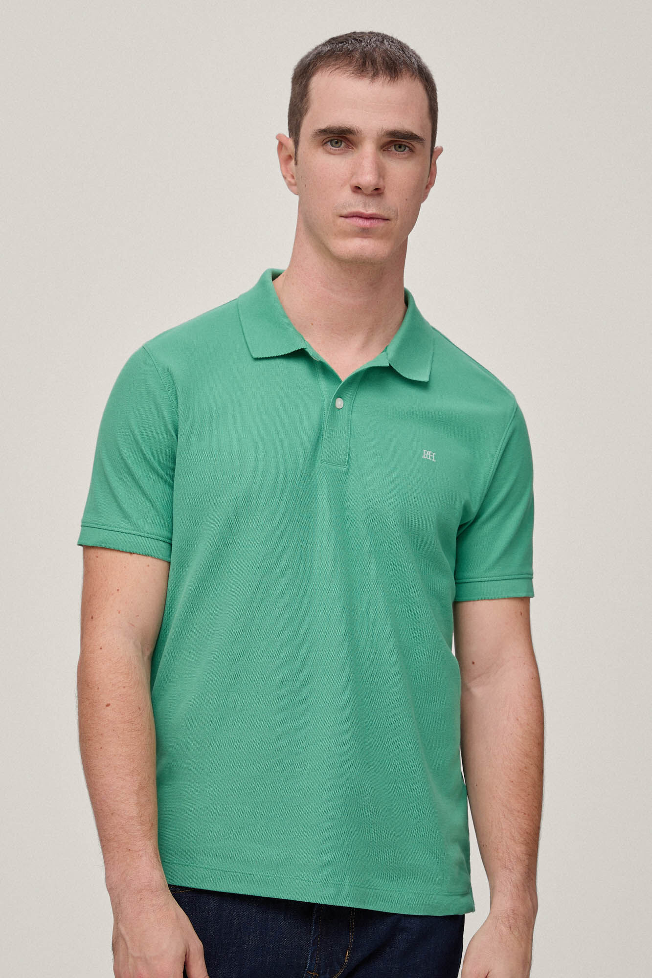Camisa polo slim fit anti-odor - Verde