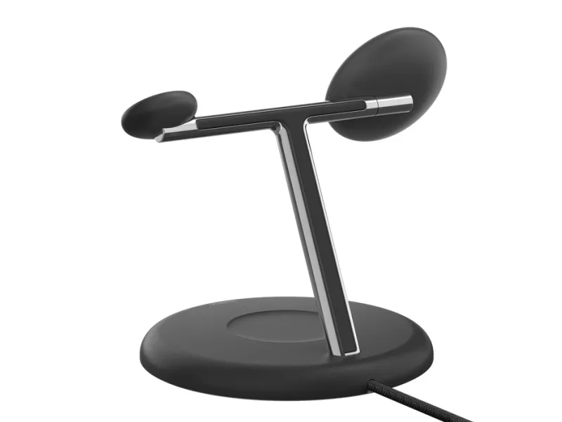Belkin BoostCharge Pro 3-in-1 - Trådløs opladningsstander - magnetisk med Qi2   AC-strømadapter - 15 Watt - Fast Charge - sort