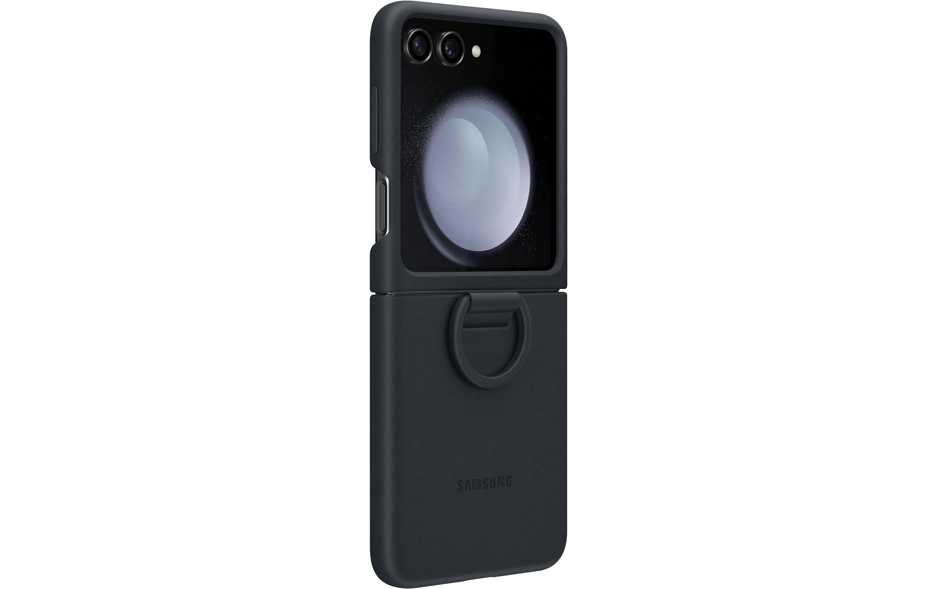 Back Cover EF-PF731 Silicon Case Galaxy Z Flip5 mit RingSilikon-Schutzhülle mit Ring für das Samsung Galaxy Z Flip5