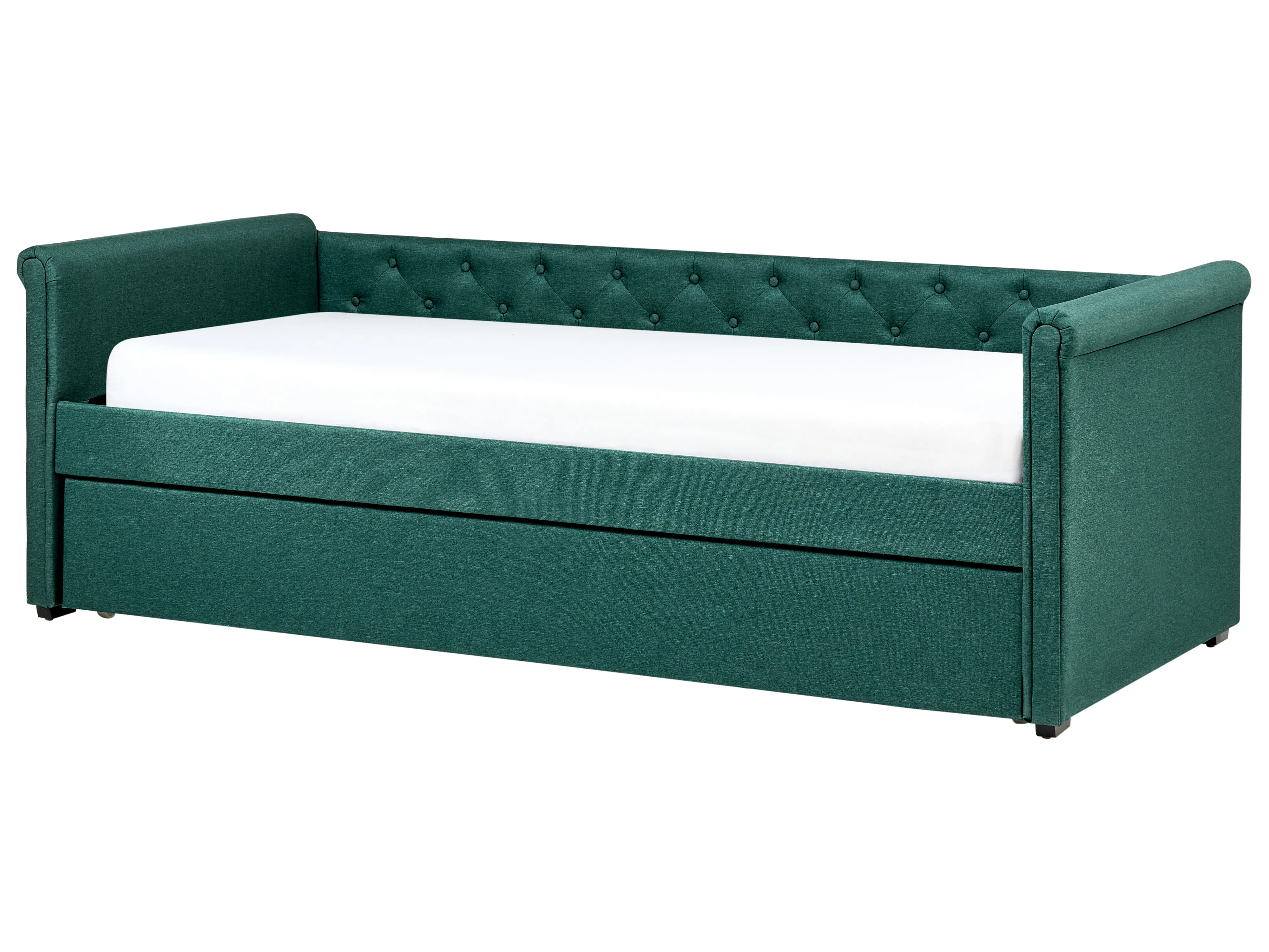 Onderschuifbed Stof LIBOURNE 90 x 200 cm Donkergroen