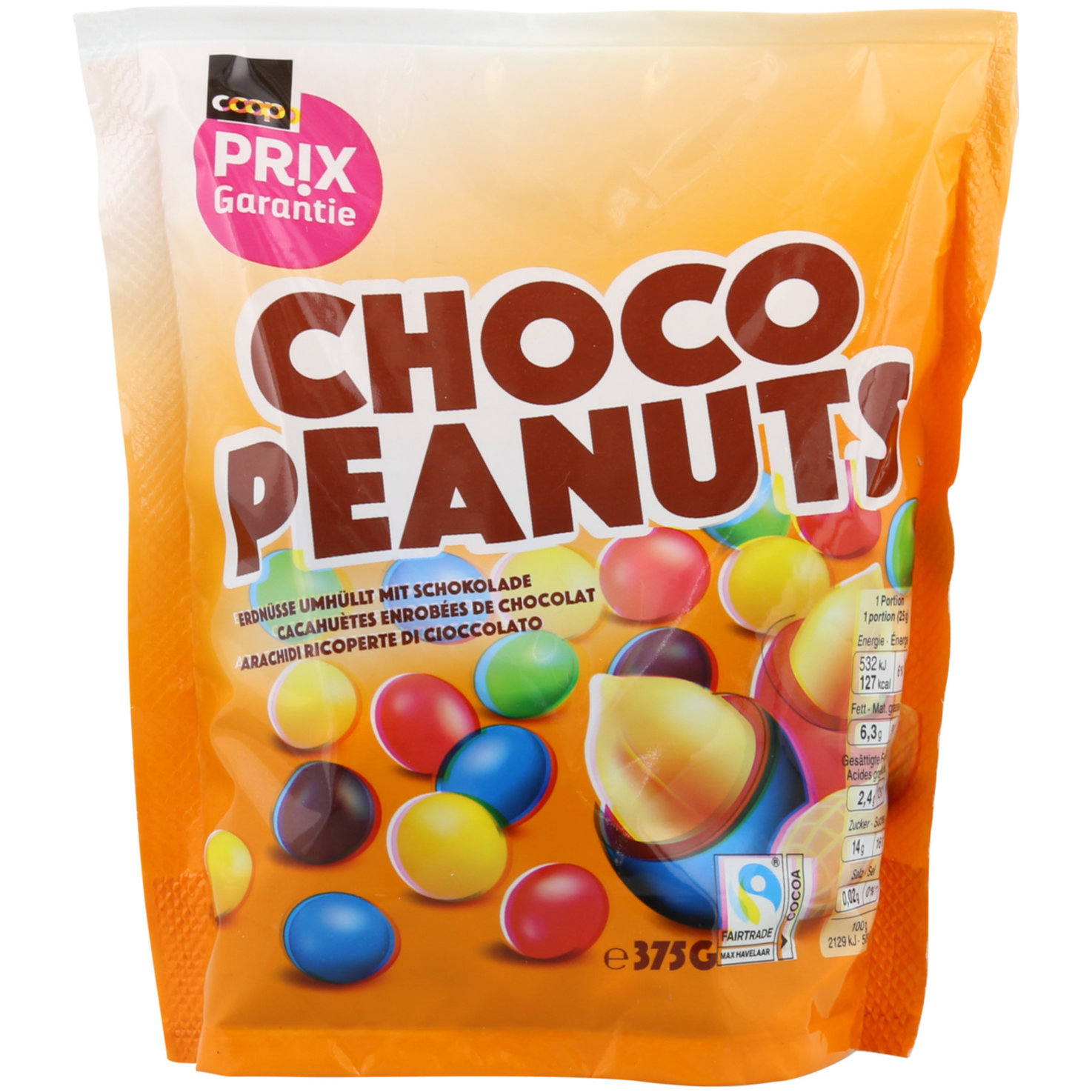 Prix Garantie Fairtrade Choco Peanuts