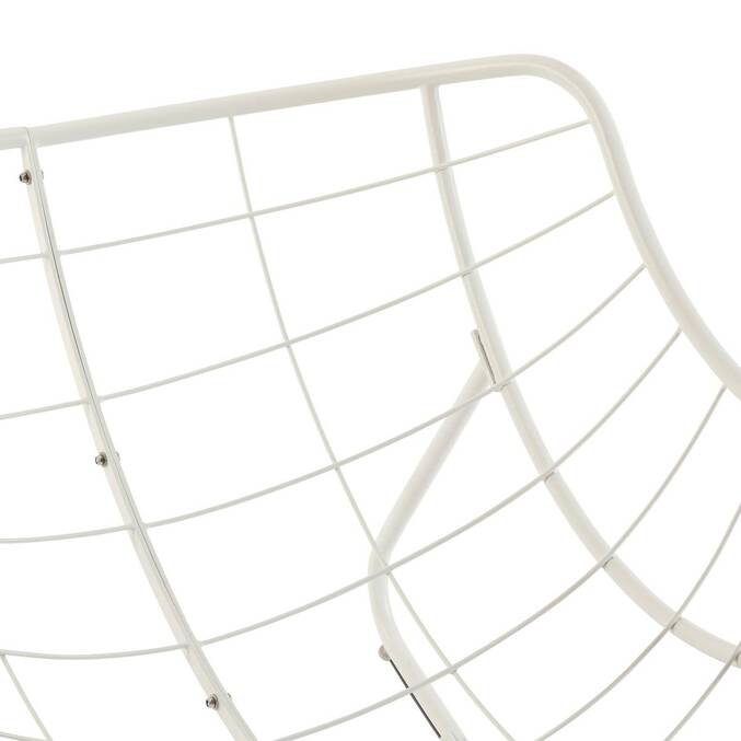 Fauteuil oeuf à bascule PAOPAO Beige & Blanc