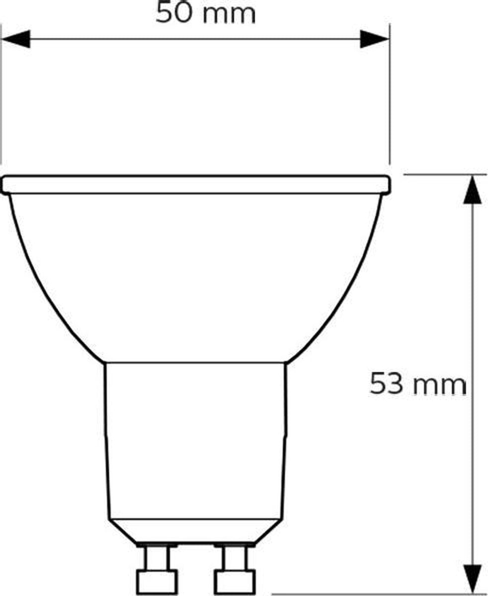 Philips Led-lamp - GU10 - 2700K Warm wit licht - 3 Watt - Dimbaar