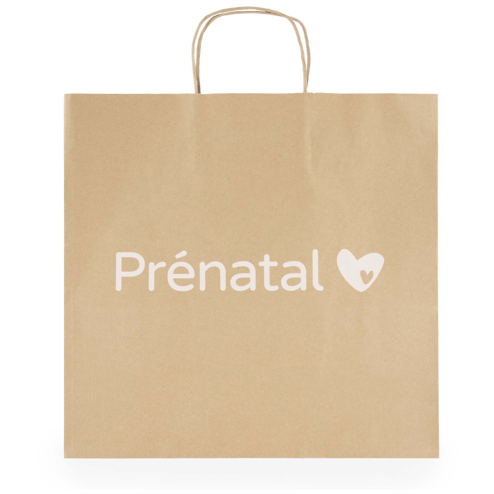 Prénatal papieren tas klein bruin - shop nu - Prénatal