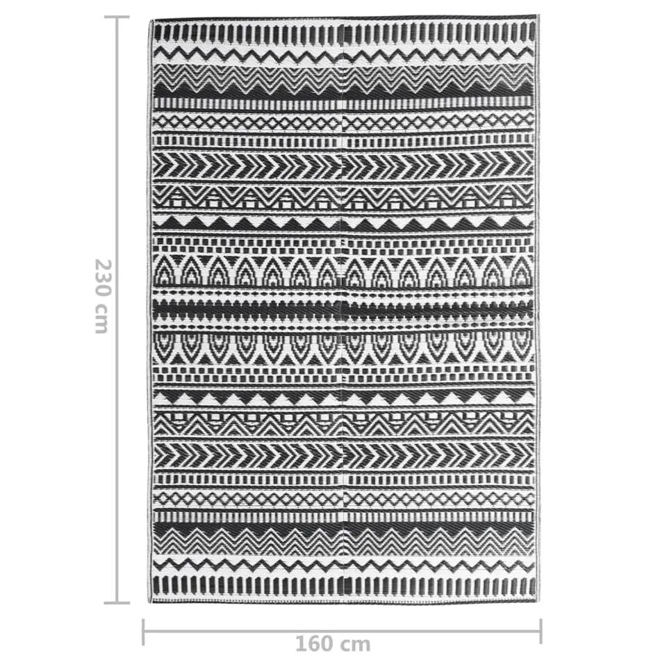 vidaXL - Buitenkleed - Zwart - Polypropyleen - 160 x 230 cm