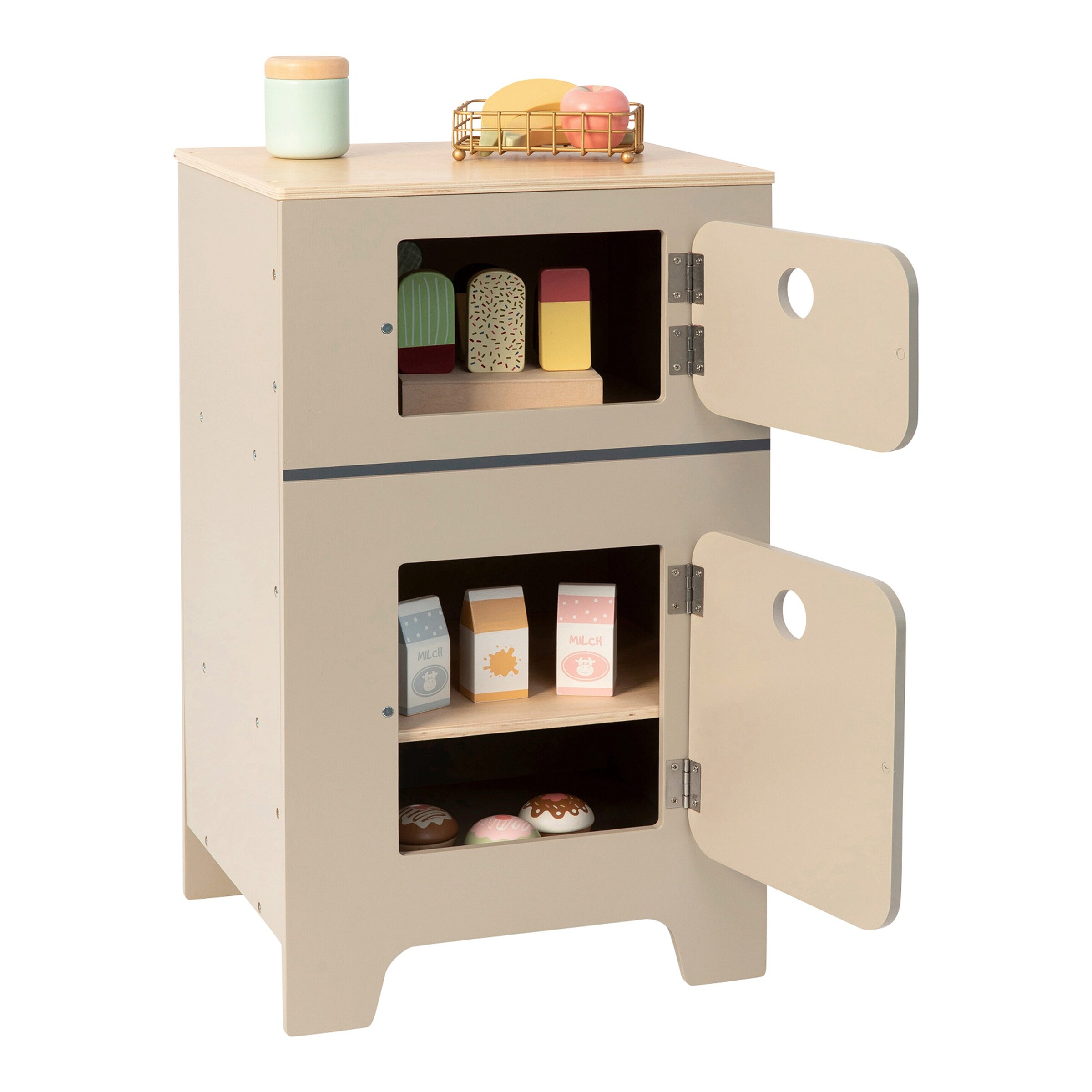 MUSTERKIND Kinderkühlschrank Mix & Match warmgrau/natur