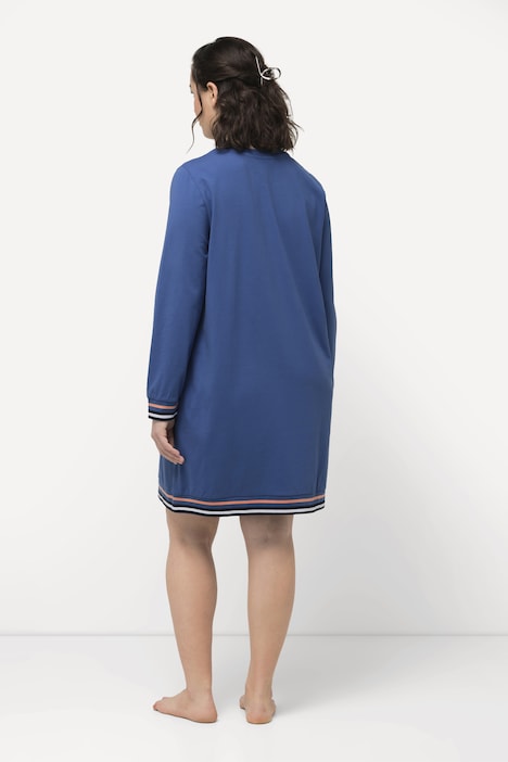 Loungewear-Kleid, Ringelbündchen, Rundhals, Langarm