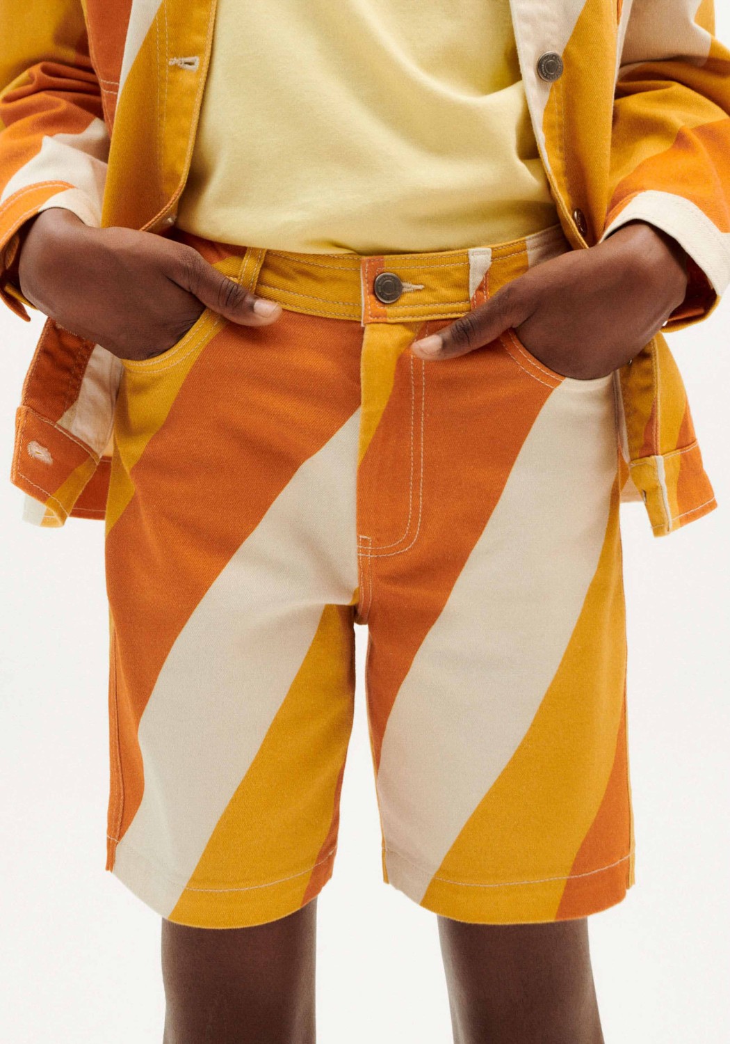 Thinking Mu Jeans-Shorts Slash Jasmine Yellow