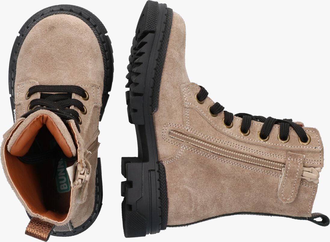 BUNNIESJR beige bunniesjr biker boots saar sterk