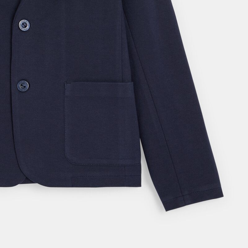 Veste de costume en jersey bleu garçon