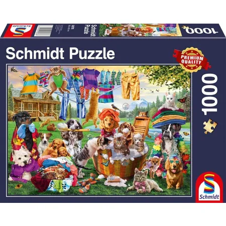 Schmidt Spiele Puzzle - Verrückter Haustiergarten, 1000 Teile